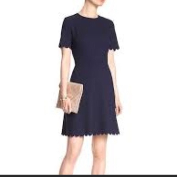 banana republic navy blue dress
